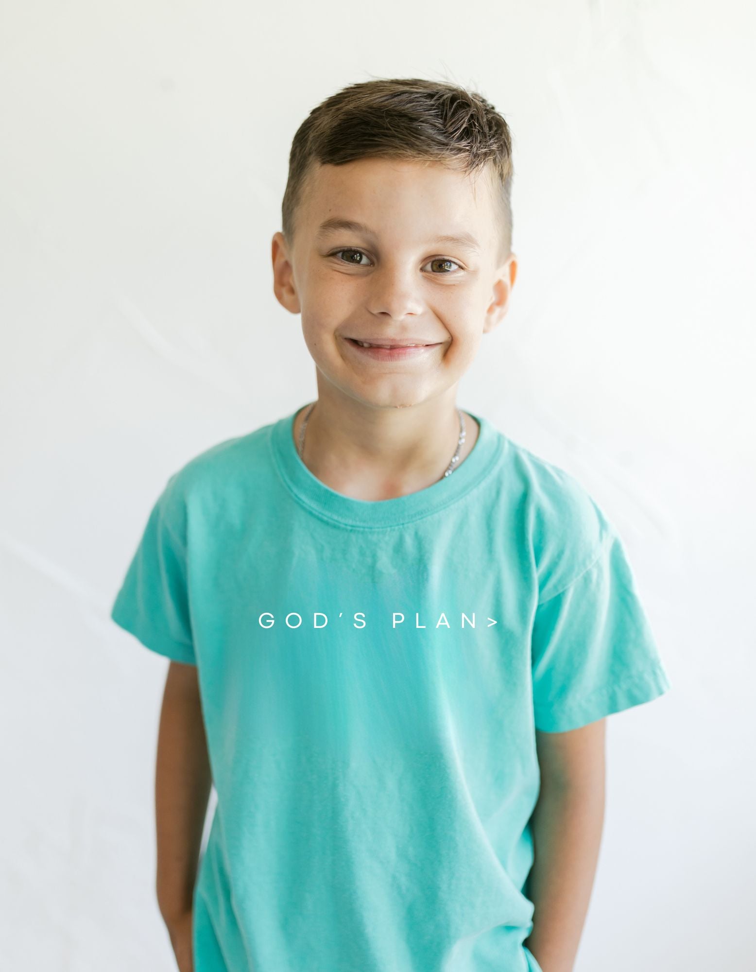 God's Plan > Tee (Youth-Island Green)