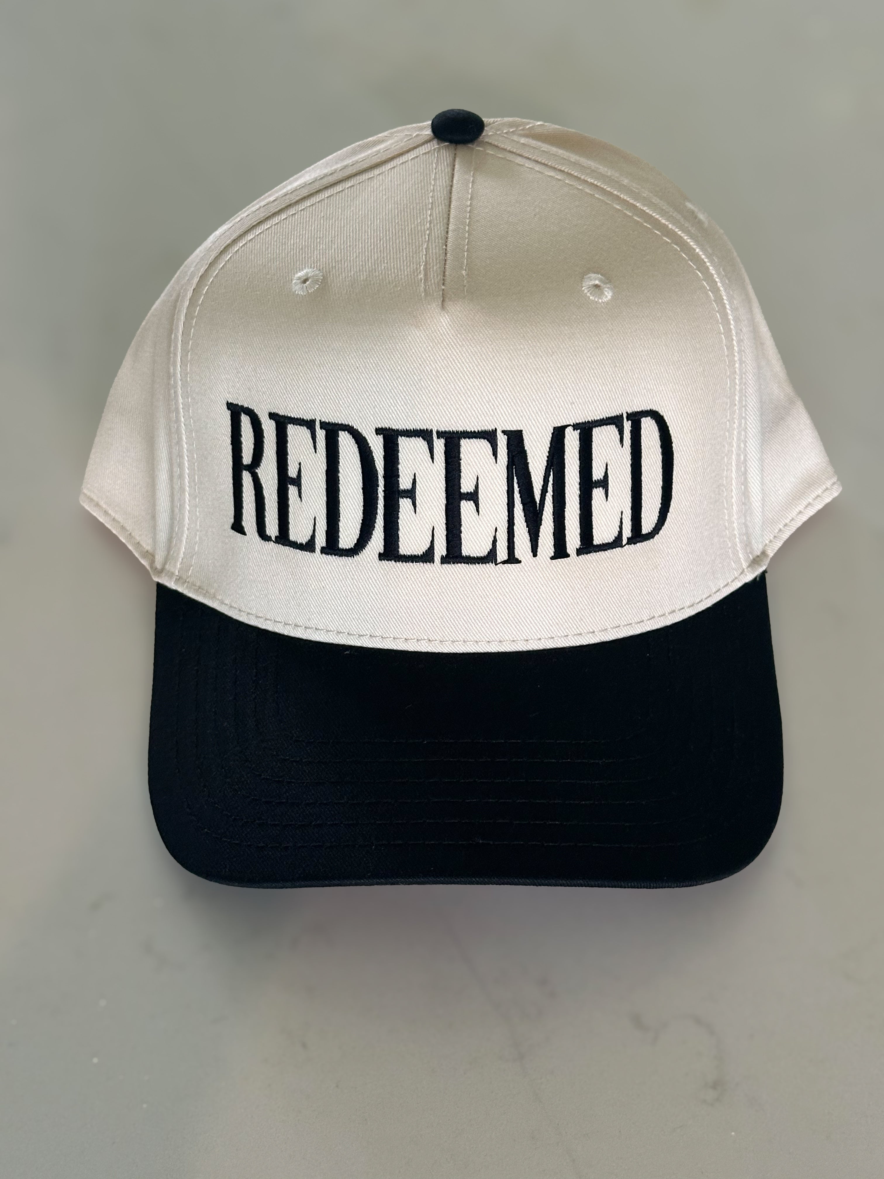Redeemed Black/Cream Hat