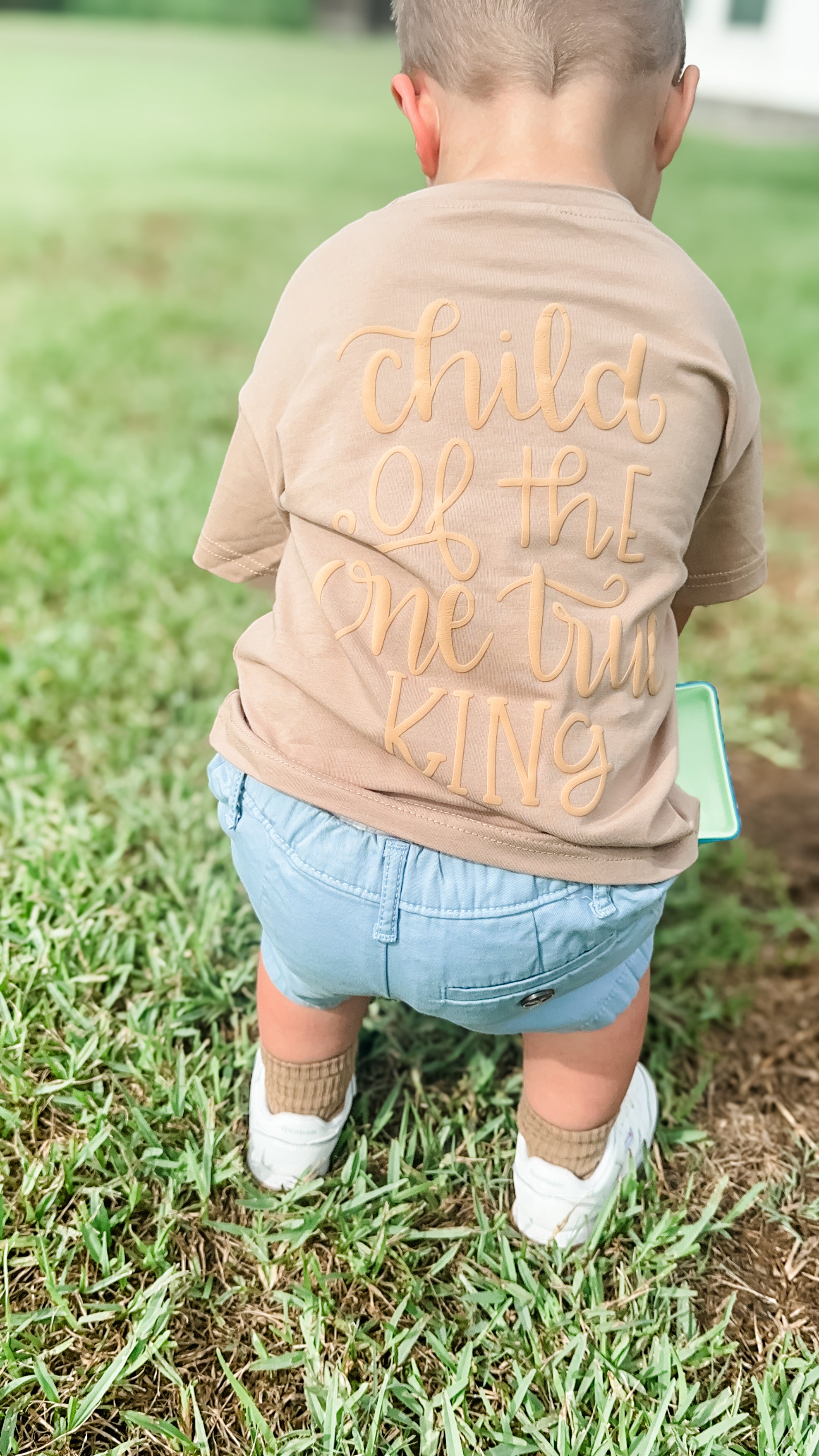 Child of the one true king puff Tee