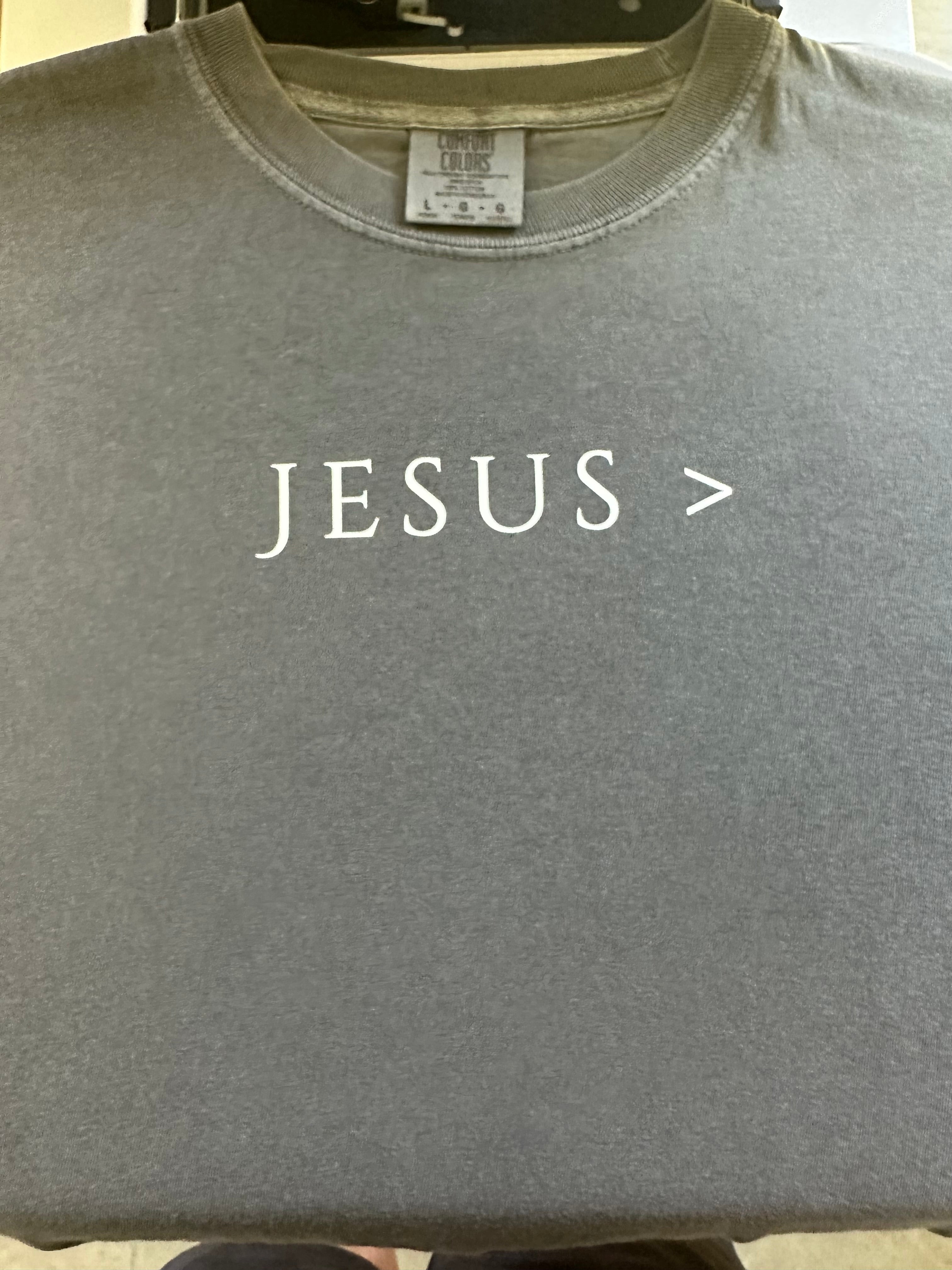 Jesus > Boxy Tee - Pepper (Large)