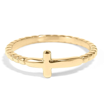 Dainty Cross Ring